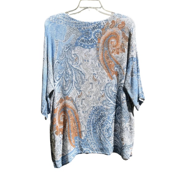 Chico’s Paisley Side-Button Pullover.  Chicos’s Size 1 (Med) - Picture 5 of 10